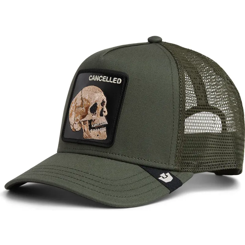 kepure-islenkta-vilkikas-zalia-snapback-calavera-the-cancelled-skull-the-farm-the-farm-de-goorin-bros