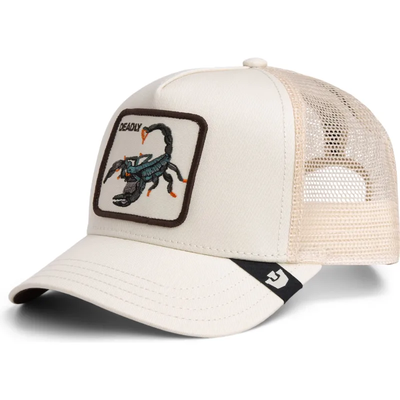 czapka-trucker-bezowa-skorpion-deadly-scorpion-the-farm-od-goorin-bros