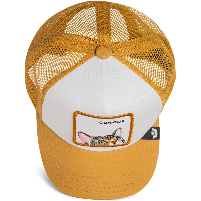 gorra-trucker-marron-para-nino-gato-curious-cat-mini-the-farm-de-goorin-bros