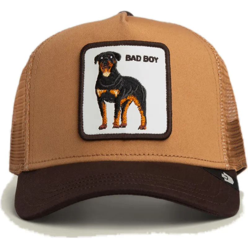 czapka-trucker-brazowa-rottweiler-bad-boy-the-farm-od-goorin-bros