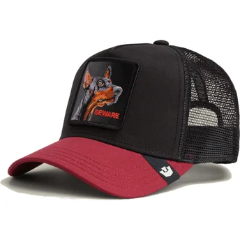 Goorin Bros. Doberman Dog Beware The Farm Black and Red Trucker Hat