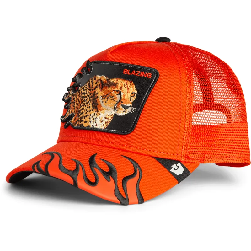 kepure-islenkta-vilkikas-oranzine-snapback-guepardo-blazing-flames-the-farm-the-farm-de-goorin-bros