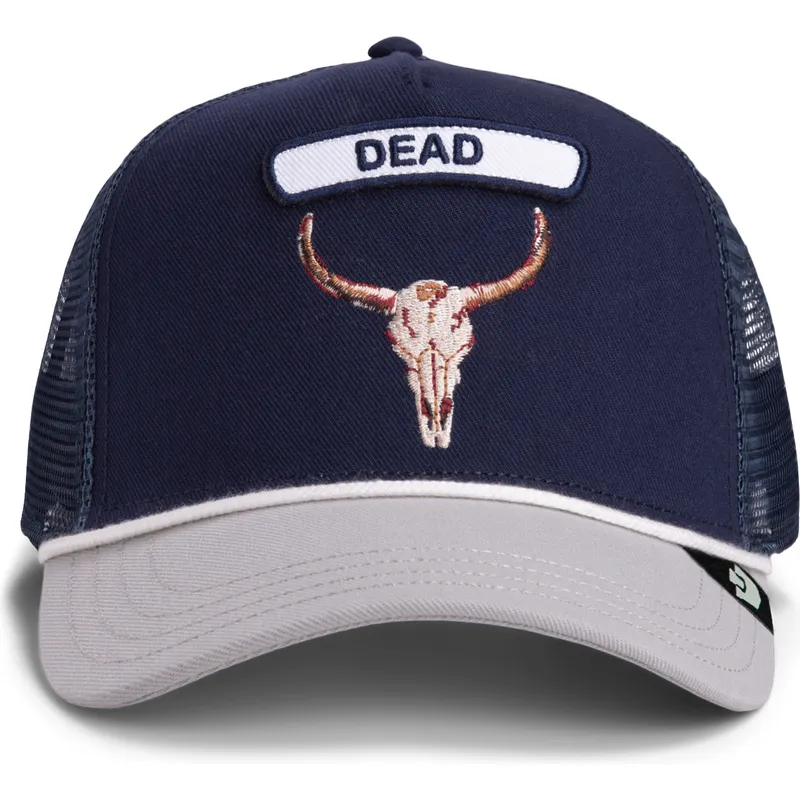 kepure-islenkta-vilkikas-tamsiai-melyna-snapback-buey-pop-rocker-skull-the-farm-the-farm-de-goorin-bros
