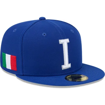 Płaska czapka niebieska dopasowana 59FIFTY Italy 2026 World Baseball Classic New Era