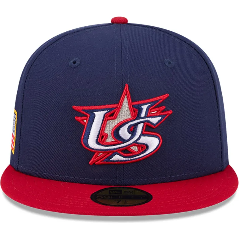 kepure-plokscia-tamsiai-melyna-priglundantis-59fifty-usa-2026-world-baseball-classic-world-baseball-classic-new-era