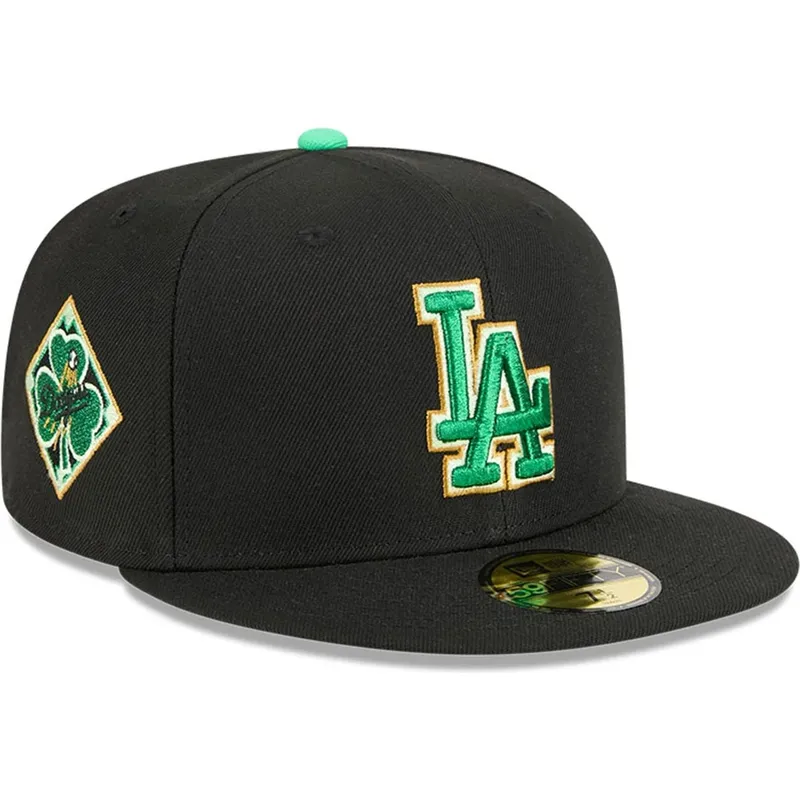kepure-plokscia-juoda-priglundanti-59fifty-saint-patrick-s-day-los-angeles-dodgers-mlb-new-era