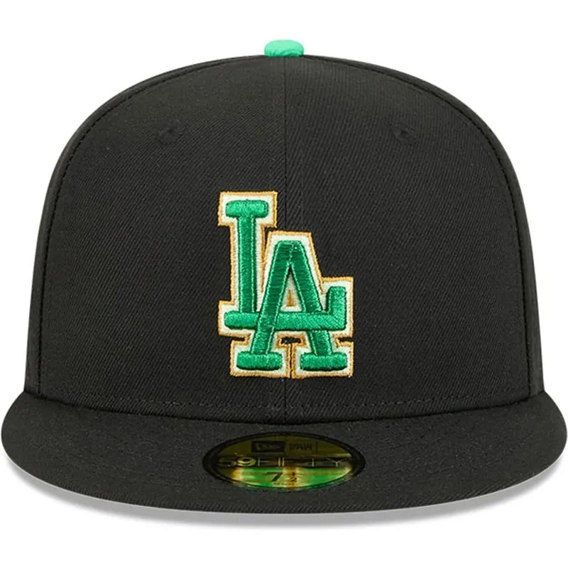 kepure-plokscia-juoda-priglundanti-59fifty-saint-patrick-s-day-los-angeles-dodgers-mlb-new-era