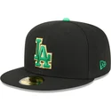 kepure-plokscia-juoda-priglundanti-59fifty-saint-patrick-s-day-los-angeles-dodgers-mlb-new-era