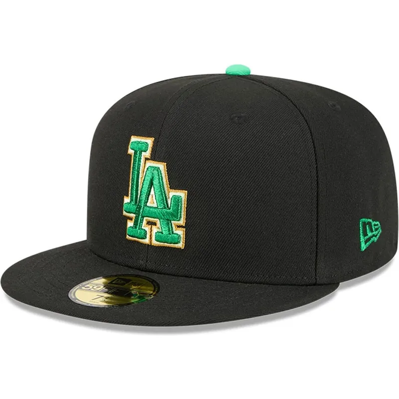 kepure-plokscia-juoda-priglundanti-59fifty-saint-patrick-s-day-los-angeles-dodgers-mlb-new-era