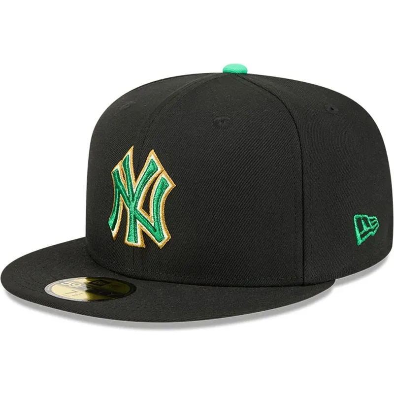 kepure-plokscia-juoda-priglundantis-59fifty-saint-patrick-s-day-new-york-yankees-mlb-new-era
