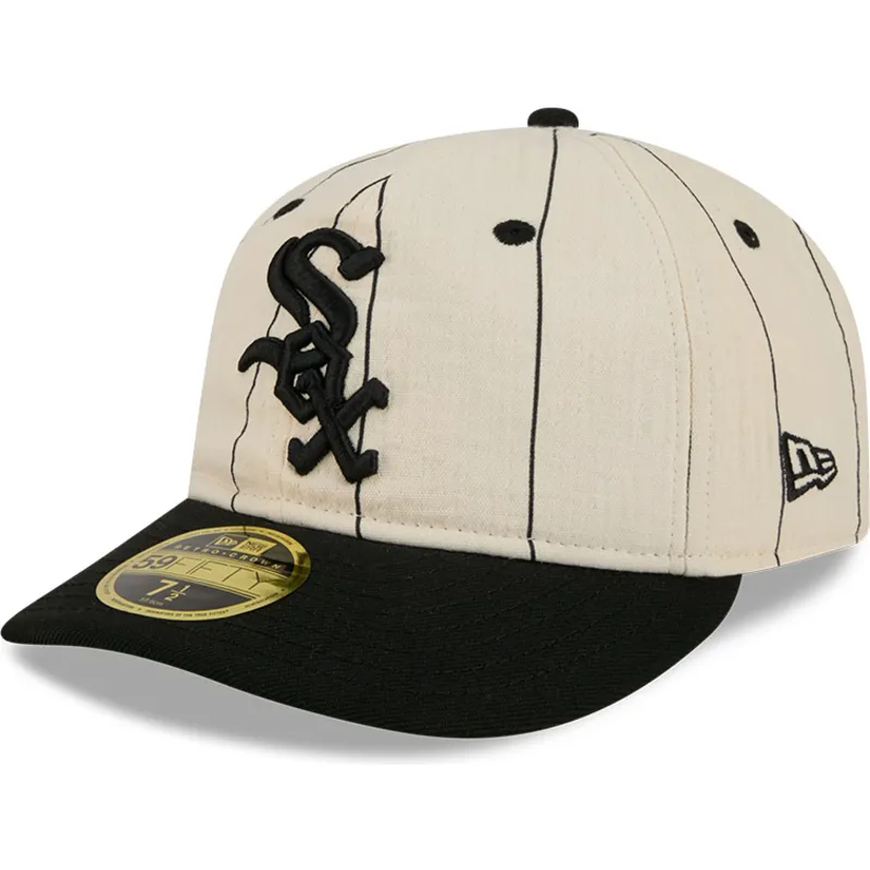 kepure-plokscia-smelio-priglundantis-59fifty-retro-crown-linen-chicago-white-sox-mlb-new-era