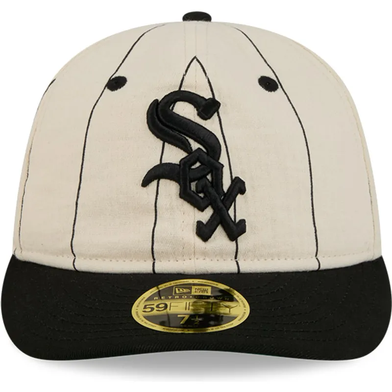 plaska-czapka-bezowa-dopasowana-59fifty-retro-crown-linen-chicago-white-sox-mlb-new-era