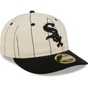 kepure-plokscia-smelio-priglundantis-59fifty-retro-crown-linen-chicago-white-sox-mlb-new-era