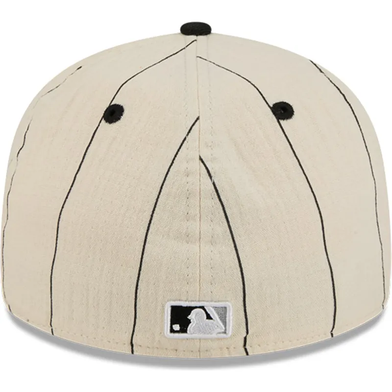 kepure-plokscia-smelio-priglundantis-59fifty-retro-crown-linen-chicago-white-sox-mlb-new-era