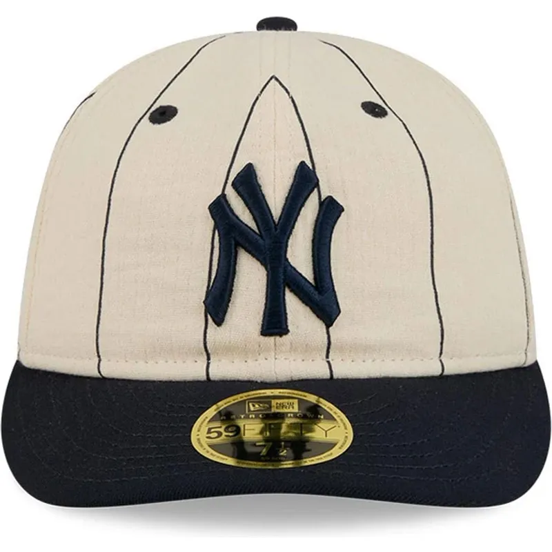 bezowa-dopasowana-czapka-z-zakrzywionym-daszkiem-59fifty-retro-crown-linen-new-york-yankees-mlb-new-era
