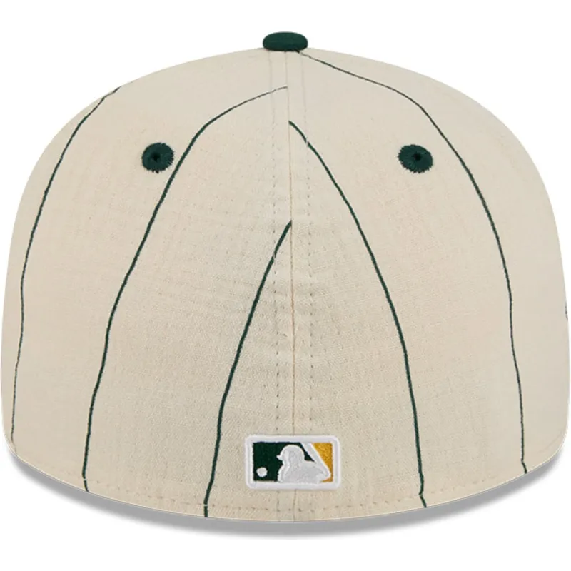 gorra-curva-beige-ajustada-59fifty-retro-crown-linen-de-oakland-athletics-mlb-de-new-era