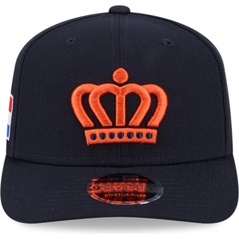 kepure-islenkta-tamsiai-melyna-snapback-9seventy-stretch-snap-the-netherlands-2026-world-baseball-classic-world-baseball-classic
