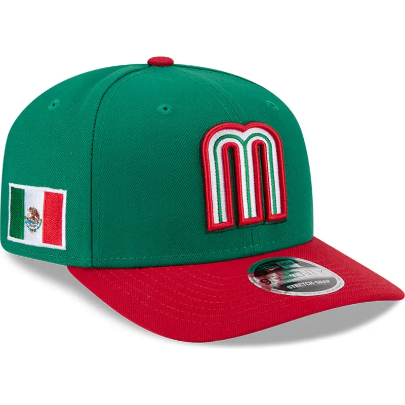 gorra-curva-verde-y-roja-snapback-9seventy-stretch-snap-mexico-2026-world-baseball-classic-de-new-era