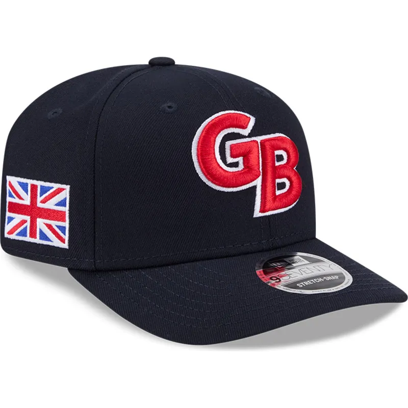 kepure-islenkta-tamsiai-melyna-snapback-9seventy-stretch-snap-great-britain-2026-world-baseball-classic-world-baseball-classic-n