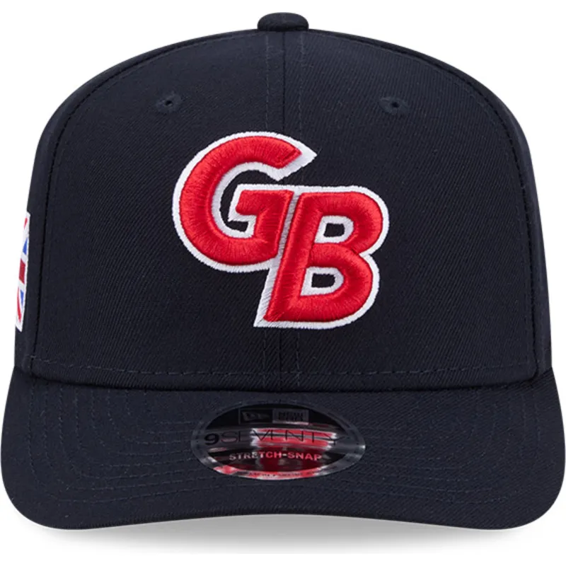 kepure-islenkta-tamsiai-melyna-snapback-9seventy-stretch-snap-great-britain-2026-world-baseball-classic-world-baseball-classic-n