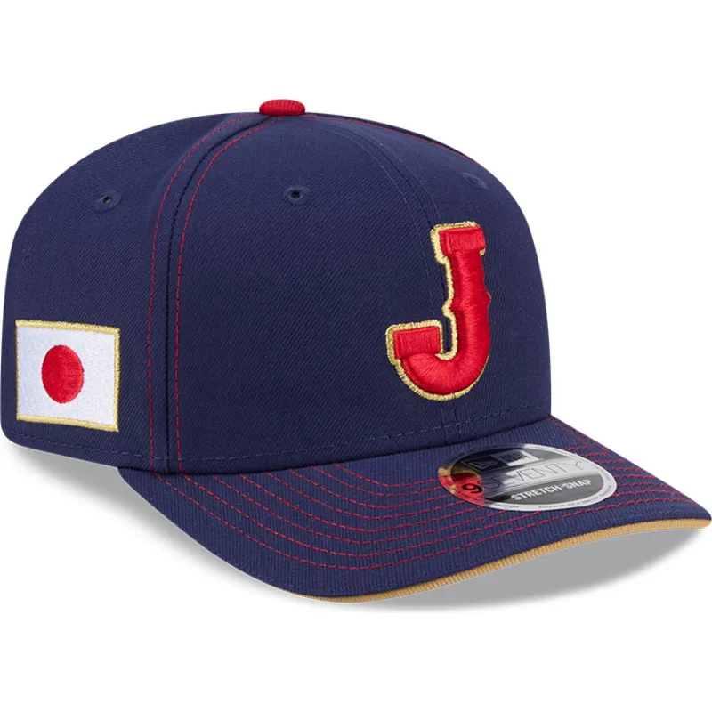 kepure-islenkta-tamsiai-melyna-snapback-9seventy-stretch-snap-japan-2026-world-baseball-classic-world-baseball-classic-new-era