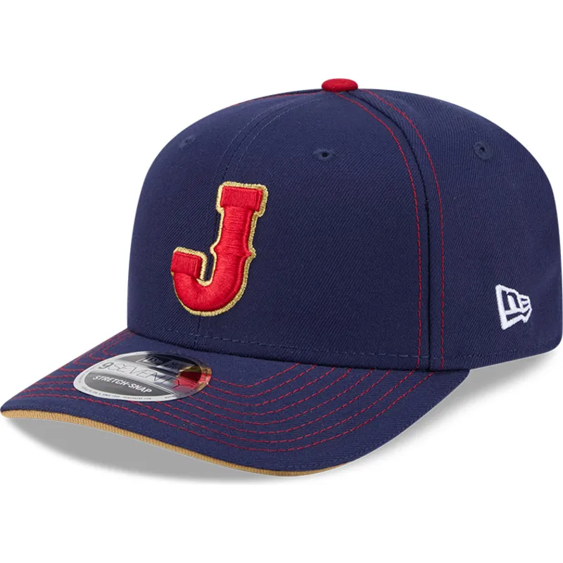 kepure-islenkta-tamsiai-melyna-snapback-9seventy-stretch-snap-japan-2026-world-baseball-classic-world-baseball-classic-new-era
