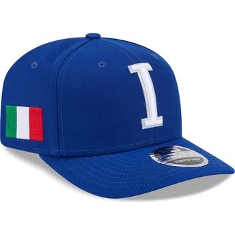 Niebieska zakrzywiona czapka snapback 9SEVENTY Stretch Snap Italy 2026 World Baseball Classic New Era