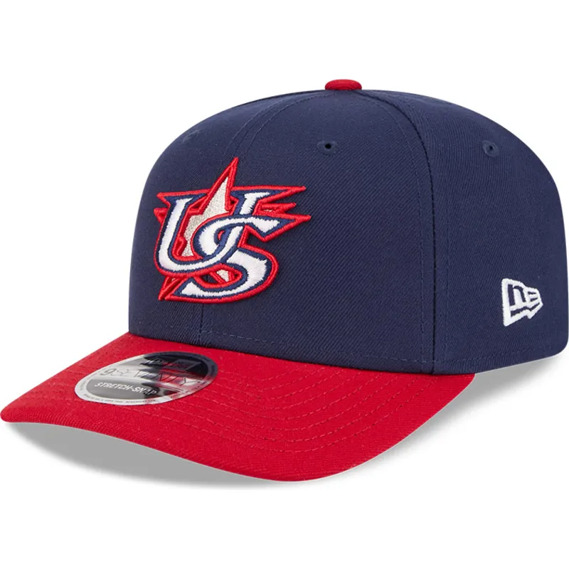 granatowo-czerwona-zakrzywiona-czapka-snapback-9seventy-stretch-snap-usa-2026-world-baseball-classic-new-era