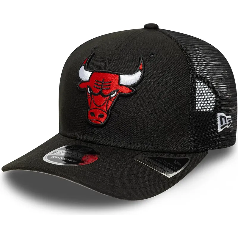 kepure-islenkta-juoda-snapback-9seventy-stretch-snap-eg-chicago-bulls-nba-new-era