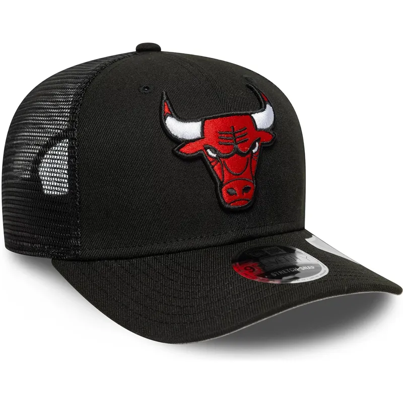 kepure-islenkta-juoda-snapback-9seventy-stretch-snap-eg-chicago-bulls-nba-new-era