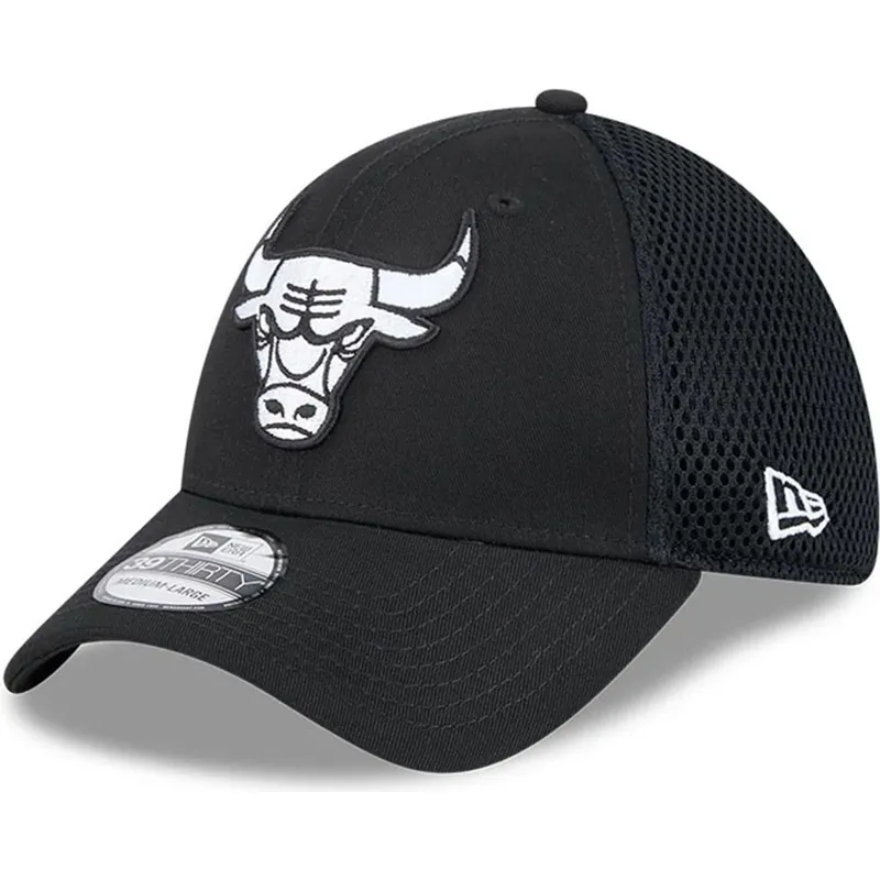gorra-trucker-negra-ajustada-39thirty-evergreen-neo-de-chicago-bulls-nba-de-new-era