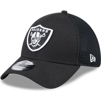 New Era 39THIRTY Evergreen Neo Las Vegas Raiders NFL Black Fitted Trucker Hat