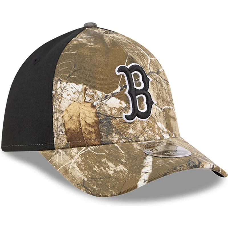 kepure-islenkta-kamufliazas-priglundanti-39thirty-m-crown-a-frame-realtree-boston-red-sox-mlb-new-era