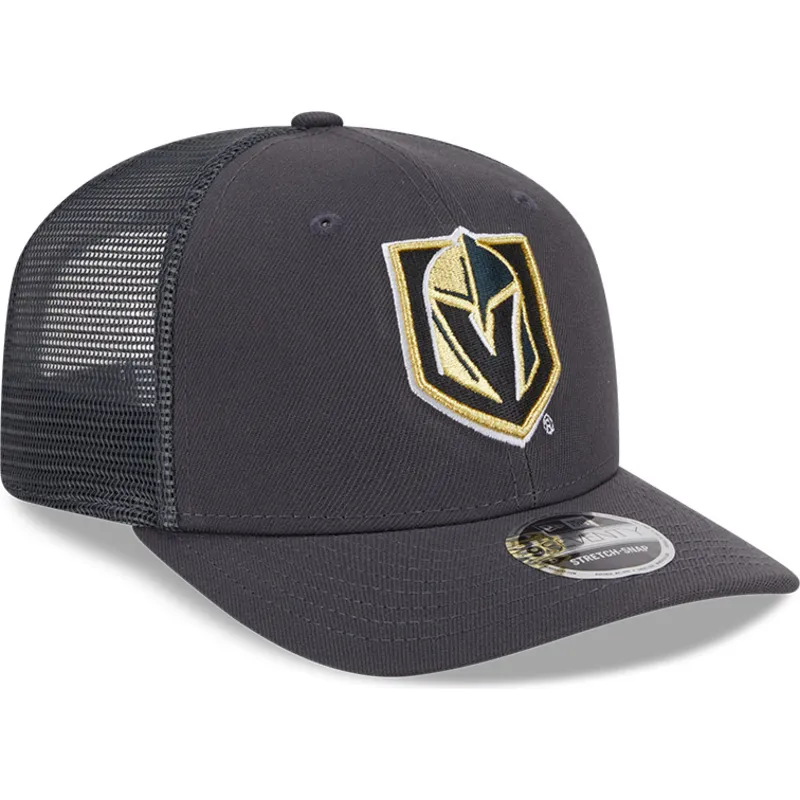 gorra-trucker-gris-9seventy-stretch-snap-evergreen-de-vegas-golden-knights-nhl-de-new-era