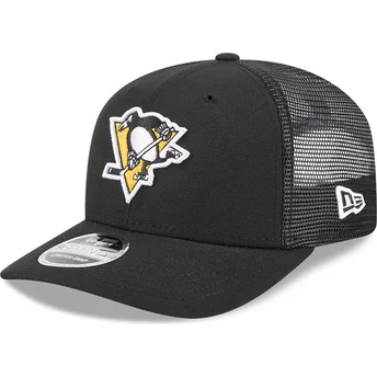 Gorra trucker negra 9SEVENTY Stretch Snap Evergreen de Pittsburgh Penguins NHL de New Era