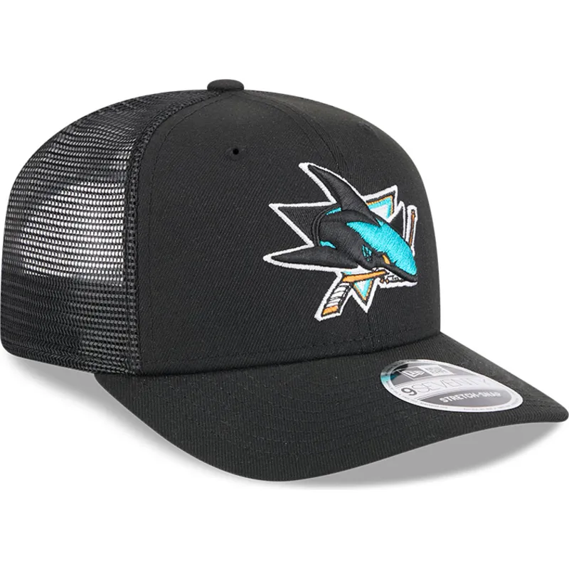 gorra-trucker-negra-9seventy-stretch-snap-evergreen-de-san-jose-sharks-nhl-de-new-era