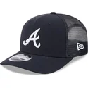 kepure-islenkta-tamsiai-melyna-snapback-9seventy-stretch-snap-evergreen-atlanta-braves-mlb-new-era