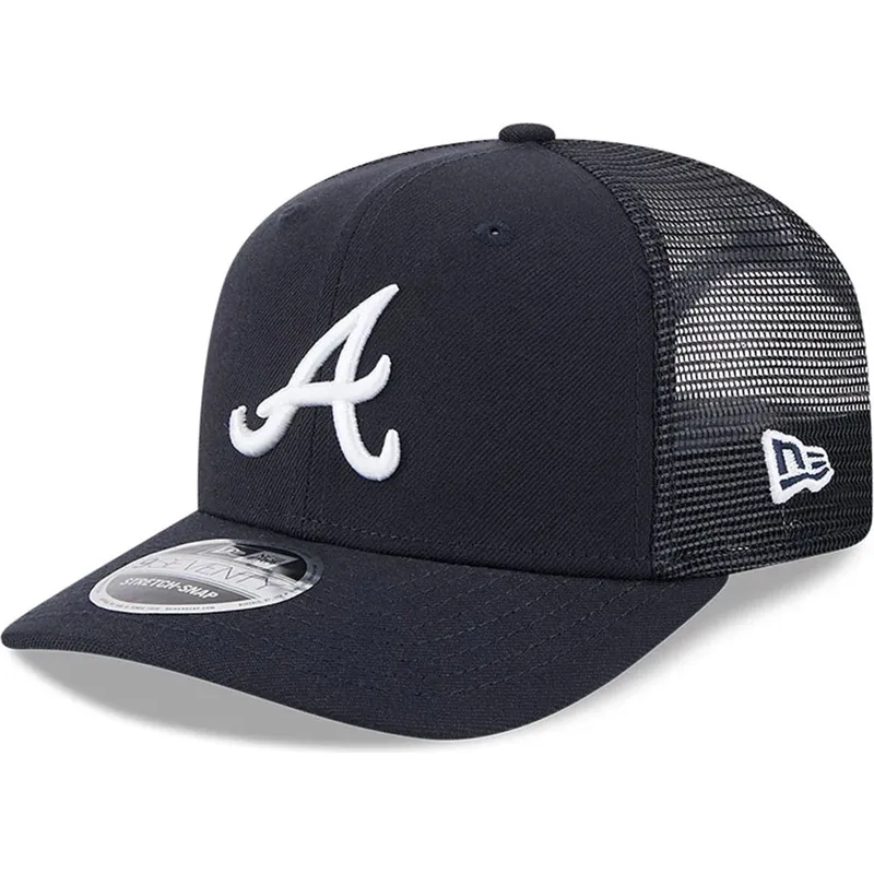 kepure-islenkta-tamsiai-melyna-snapback-9seventy-stretch-snap-evergreen-atlanta-braves-mlb-new-era