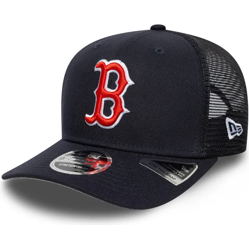 granatowa-czapka-trucker-9seventy-stretch-snap-evergreen-boston-red-sox-mlb-new-era