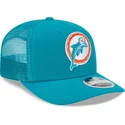 kepure-islenkta-melyna-snapback-9seventy-stretch-snap-evergreen-helmet-miami-dolphins-nfl-new-era