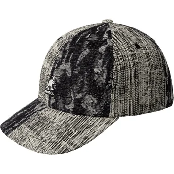 Kepurė išlenkta juoda reguliuojama juostelė Denim Mashup Black Topstitch Kangol