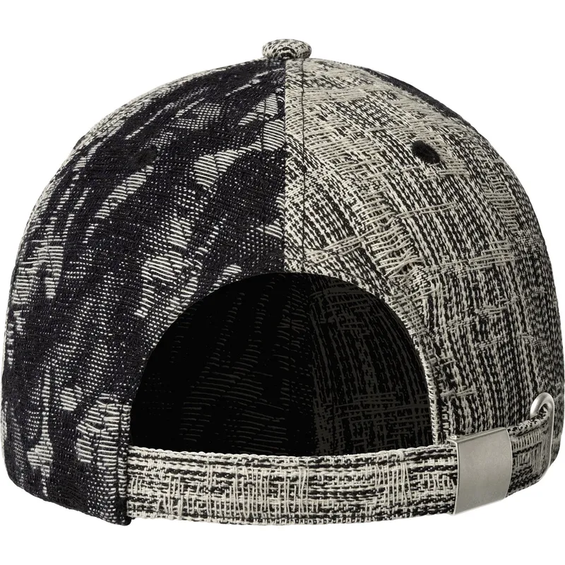 kepure-islenkta-juoda-reguliuojama-juostele-denim-mashup-black-topstitch-kangol