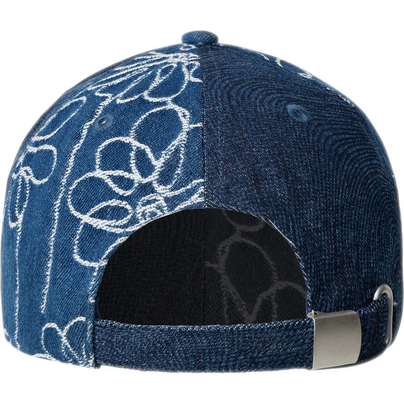gorra-curva-azul-marino-ajustable-denim-mashup-medium-blue-floral-de-kangol