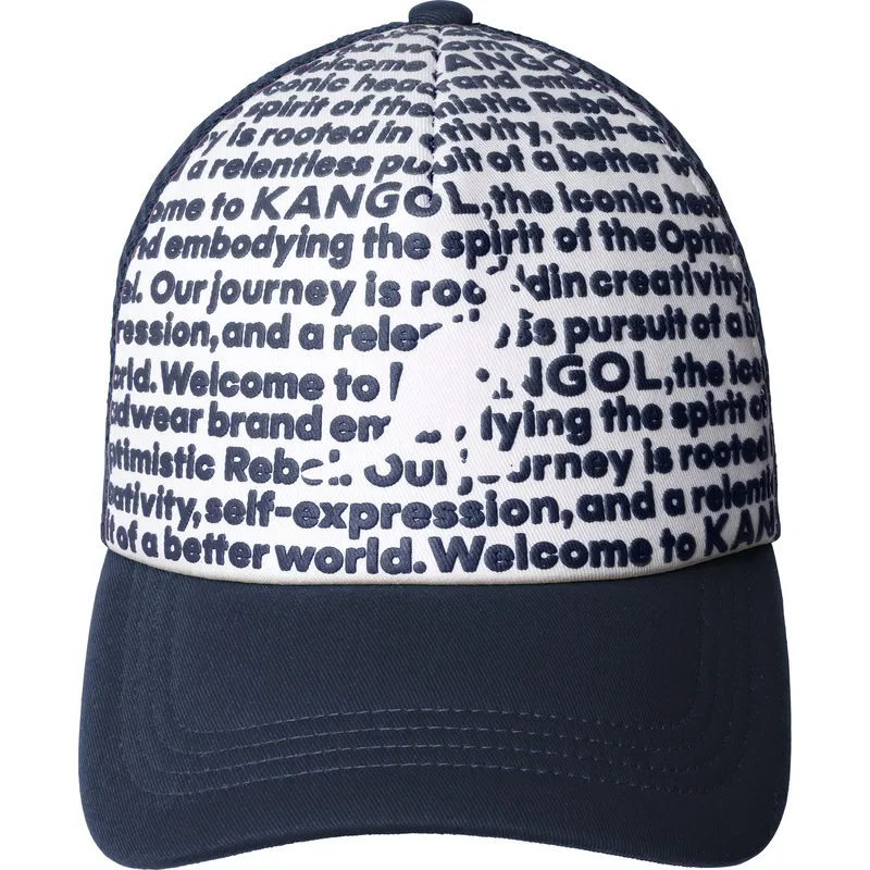 kangol-fine-print-navy-blue-trucker-hat