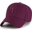 bordowa-czapka-z-daszkiem-snapback-z-bordowym-logo-mvp-new-york-yankees-mlb-od-47-brand