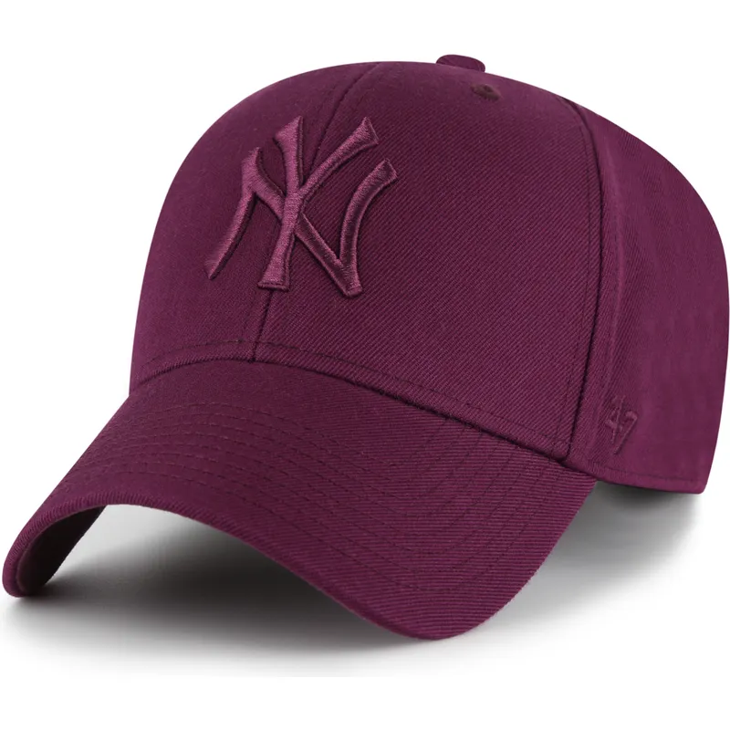 kepure-islenkta-raudona-snapback-mvp-new-york-yankees-mlb-47-brand