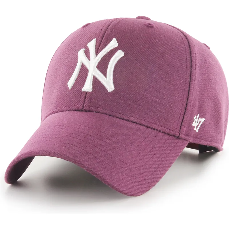 czapka-z-daszkiem-bordowa-snapback-mvp-new-york-yankees-mlb-od-47-brand