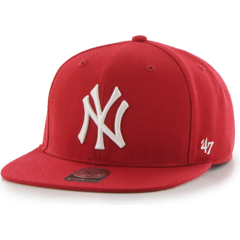 kepure-plokscia-raudona-snapback-captain-no-shot-new-york-yankees-mlb-47-brand
