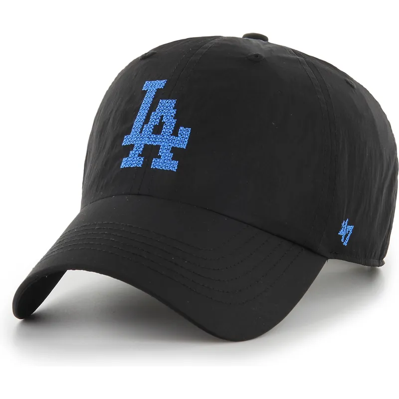cap-islenkta-black-adjustable-strap-clean-up-eight-bit-hero-los-angeles-dodgers-mlb-47-brand
