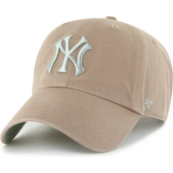 Cap išlenkta brown adjustable strap Clean Up Ballpark New York Yankees MLB 47 Brand